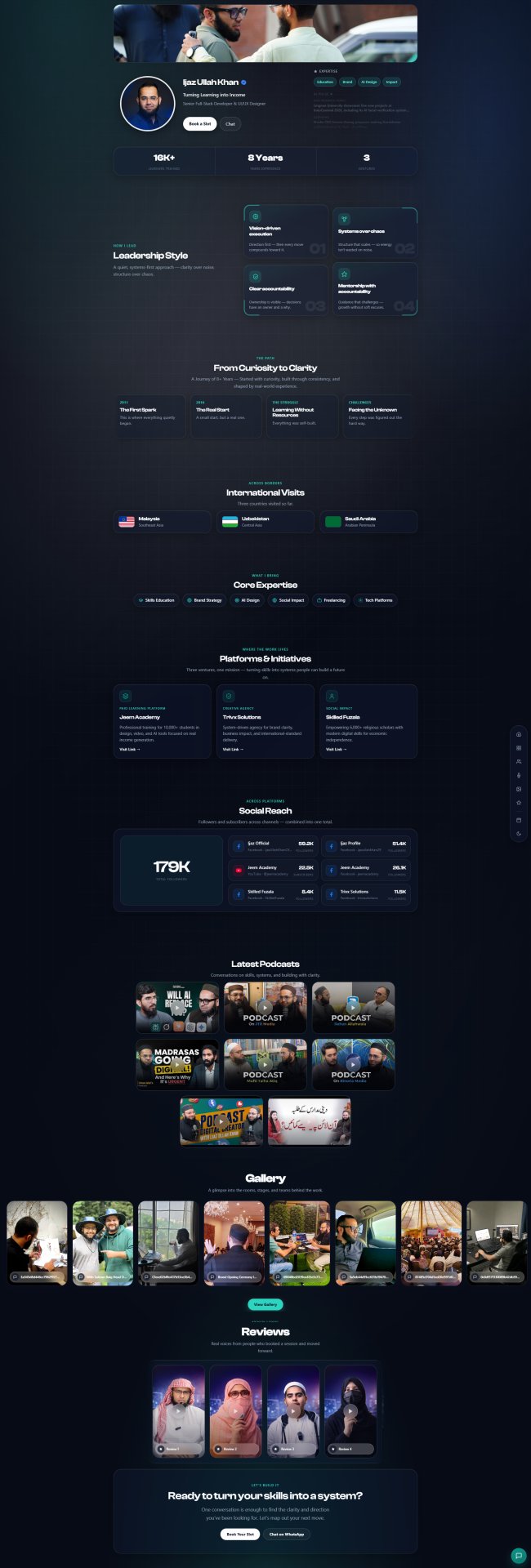 Personal Branding & Profile Website | Ijaz Ullah Khan · 4